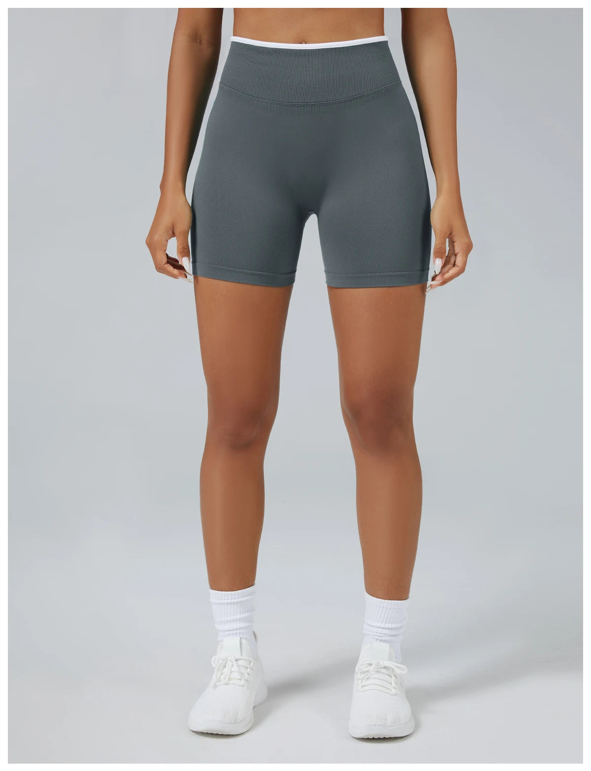 Pantalon Corto tiro Alto Sin Costuras Pantalon Corto tiro Alto Sin Costuras