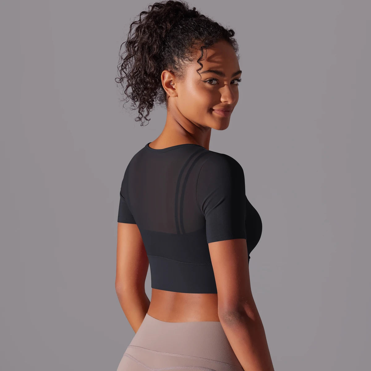 Top Yoga de Manga Corta Top Yoga de Manga Corta