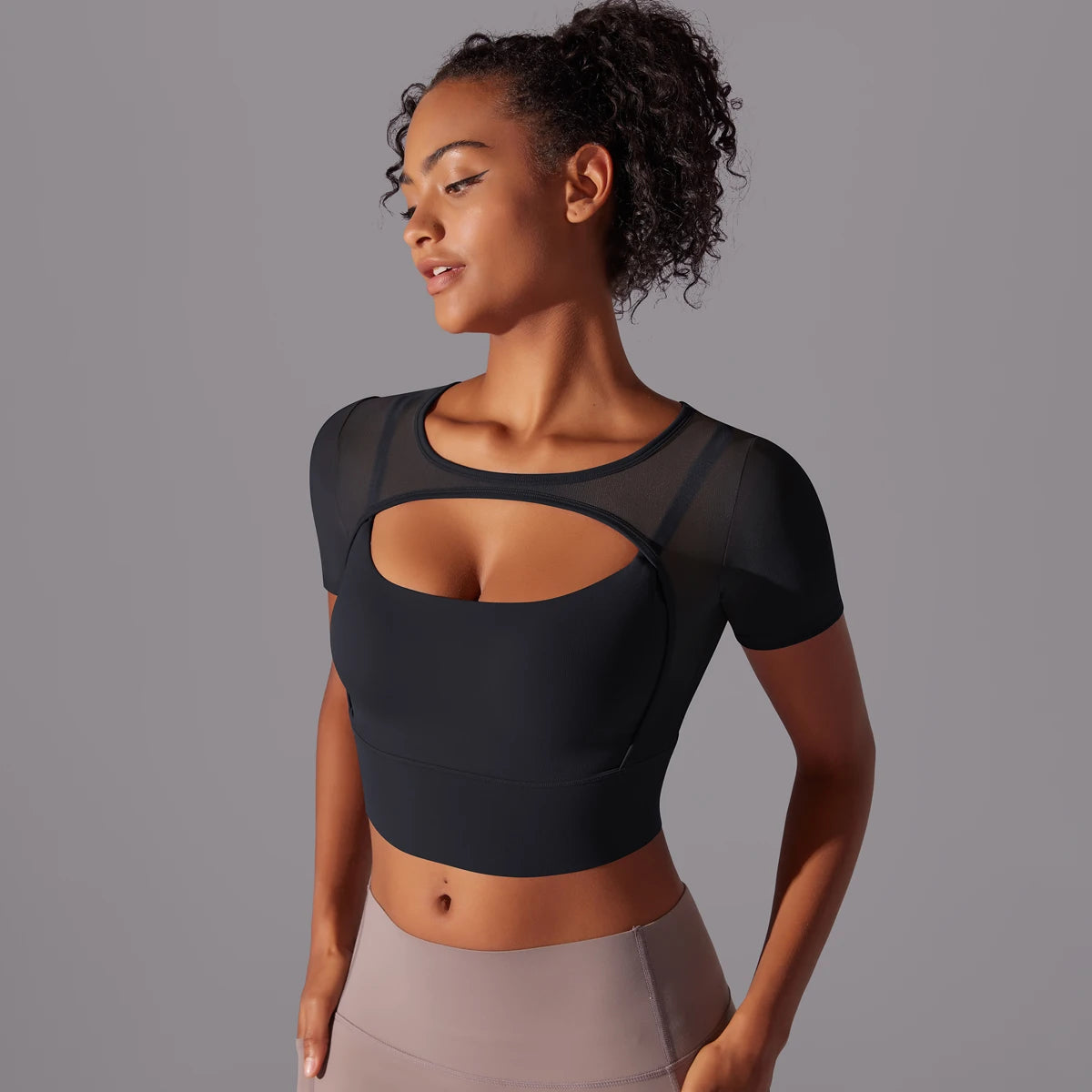 Top Yoga de Manga Corta Top Yoga de Manga Corta