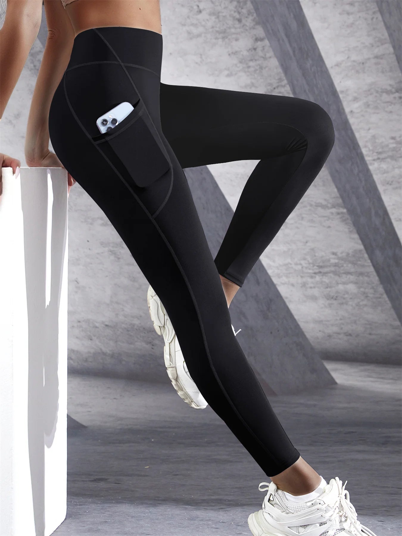 Leggings De Cintura Alta con Bolsillos Leggings De Cintura Alta con Bolsillos
