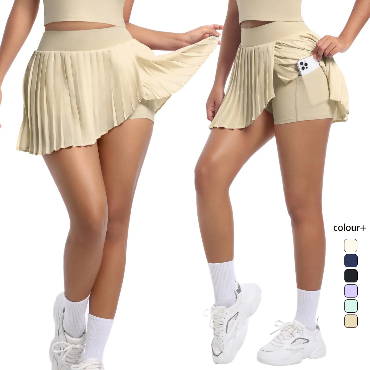 Falda Casual de Cintura Alta Falda Casual de Cintura Alta